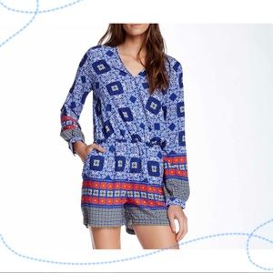 EVERLEIGH Surplice Printed Romper